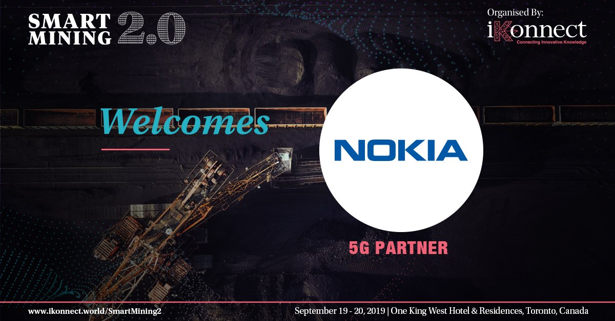 SmartMineSeries's tweet photo. We are proud to welcome @Nokia as your exclusive “5G Partner” for Smart Mining 2.0.
Book your seat here 👉 https://t.co/a0HrH7VT2r
#SmartMining #WeLoveMining #THISISMINING #smartmining2 #Toronto #Canada #mining #nokia #partnerannouncement https://t.co/jPEe0kcURQ