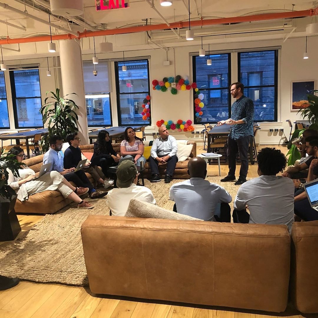 InclusionOrg's tweet photo. Our instructor @TheRightChoyce around the #code #fire 🔥 with our students https://t.co/KxkqXtMAg0