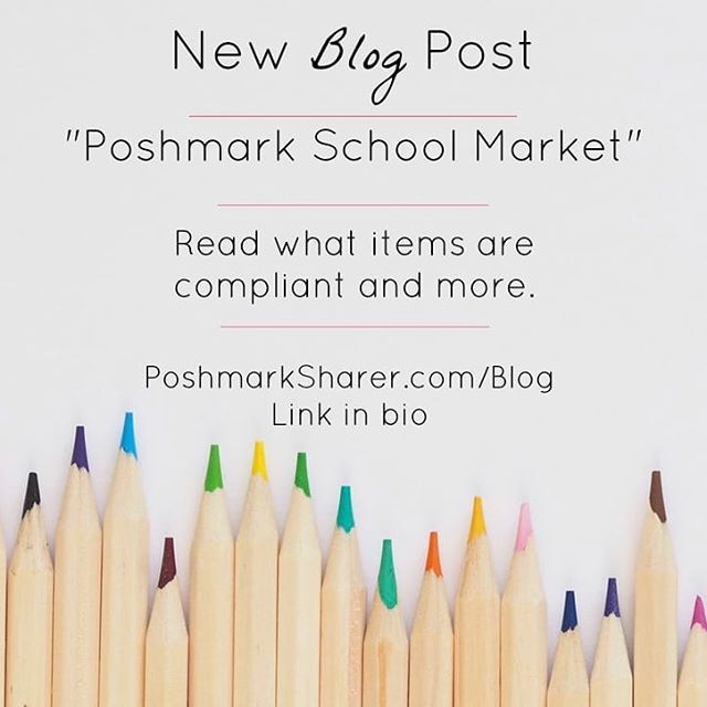 .
New Blog Post
.
"Poshmark School Market"
.
Read all the info on whats compliant and more.
.
________________________
🔥Poshmarksharer.com
.
🏆Top-Rated
.
✔Poshmark Compliant .
💻Virtual Assistants ift.tt/2KKdc9B