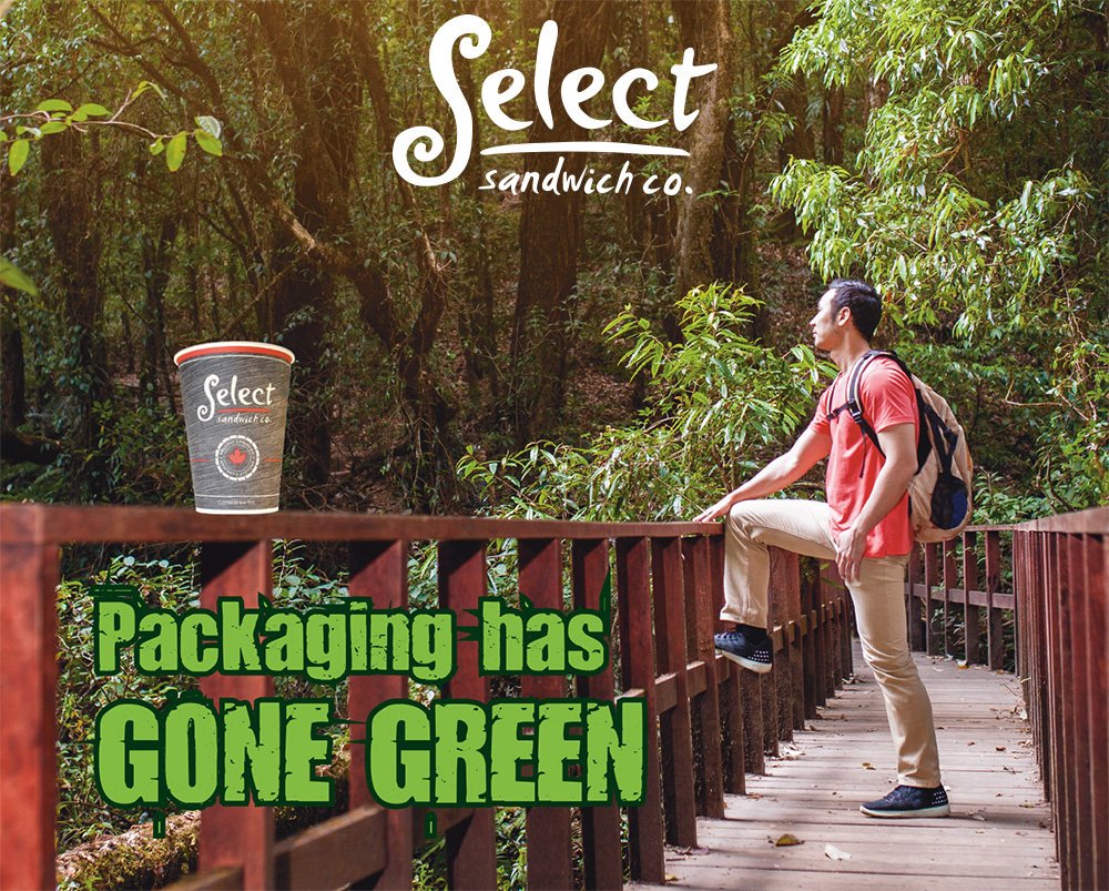 select_sandwich's tweet photo. You and your future matter. Select Sandwich is proud to announce that we have Gone Green! Our containers are now compostable and biodegradable. Find a location near you! https://t.co/WgPnohHwoA https://t.co/s97LTo0i4z
