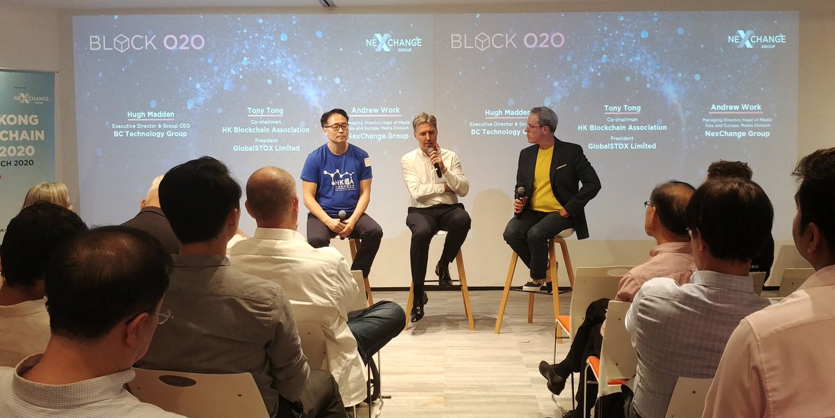 NexChanger's tweet photo. A big thank you to @BCtechgroup's @HughDMadden, HKBA's Tony Tong, and the attendees who joined us yesterday. For those of you who could not make it in #HongKong, watch the Facebook Live recording here: https://t.co/kO8gnge3eL @karthix @NexystGlobal #blockchain #crypto #Libra #HK https://t.co/8TWp7Bll1f