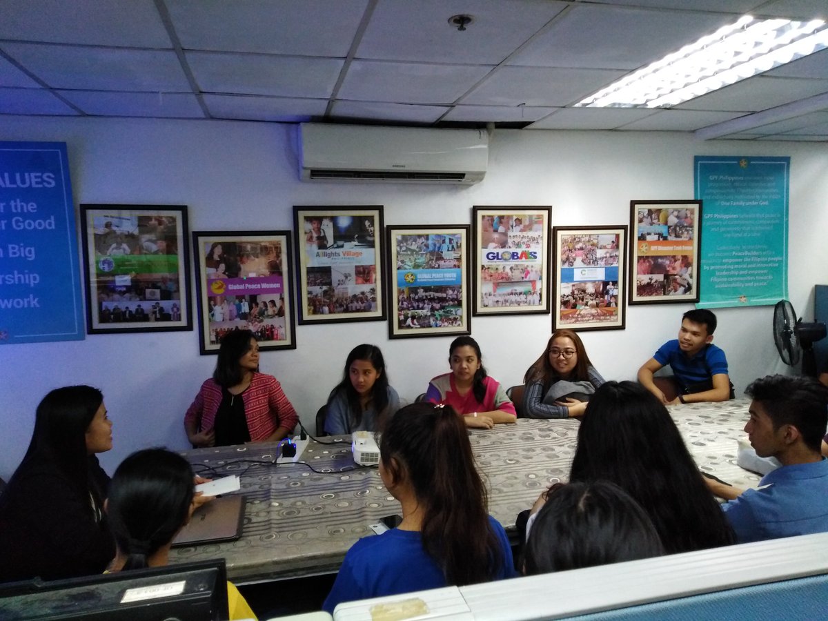 gpf_philippines's tweet photo. HAPPENING NOW: GYS 2019 Manila Volunteers Meeting/Orientation here at the GPF Philippines Headquarters
#GlobalPeace #GPFPh #GYS2019 https://t.co/mOCahctgh3