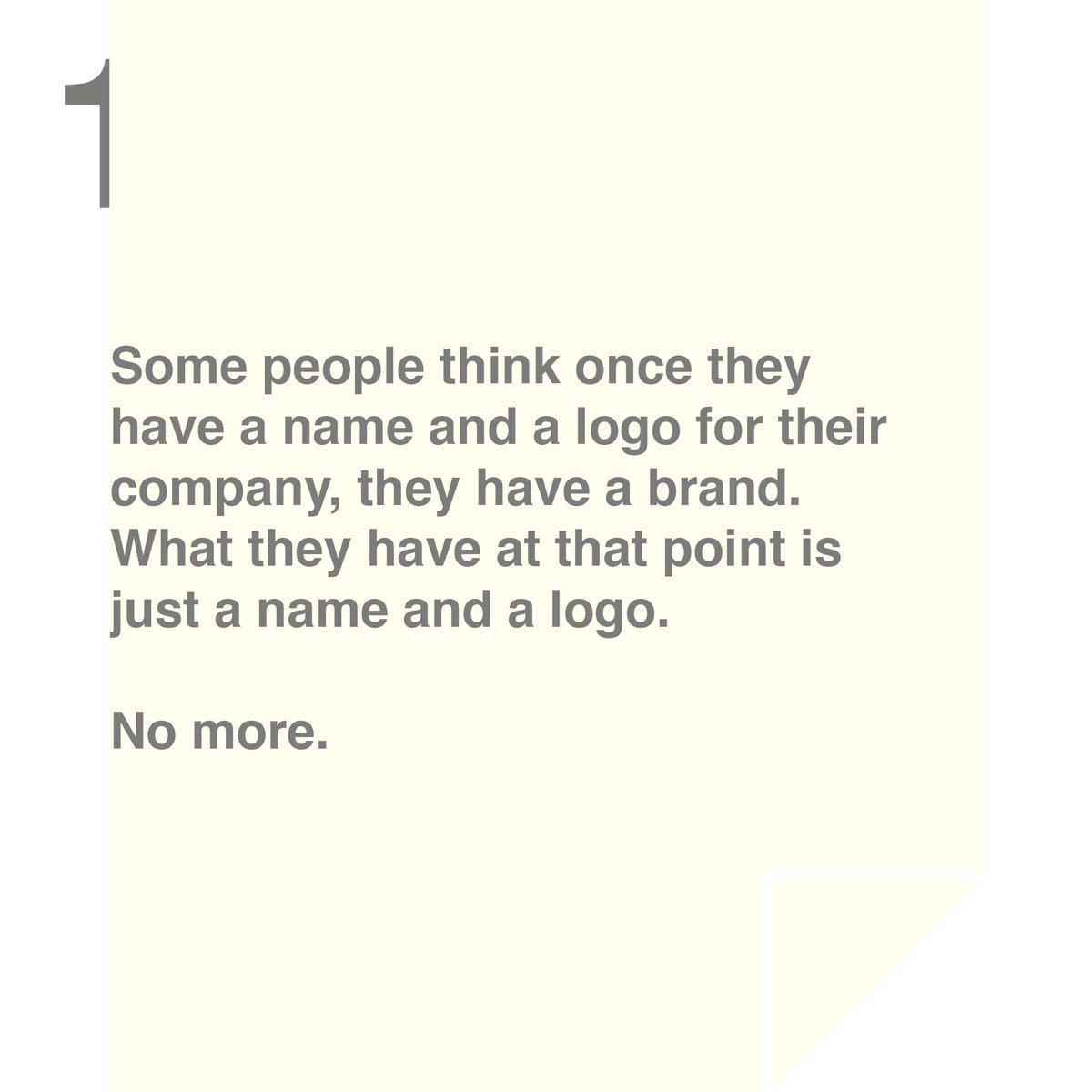 hiutdenim's tweet photo. A brand is not a logo. 

#IdeasFactory https://t.co/NjZkQlFe0g