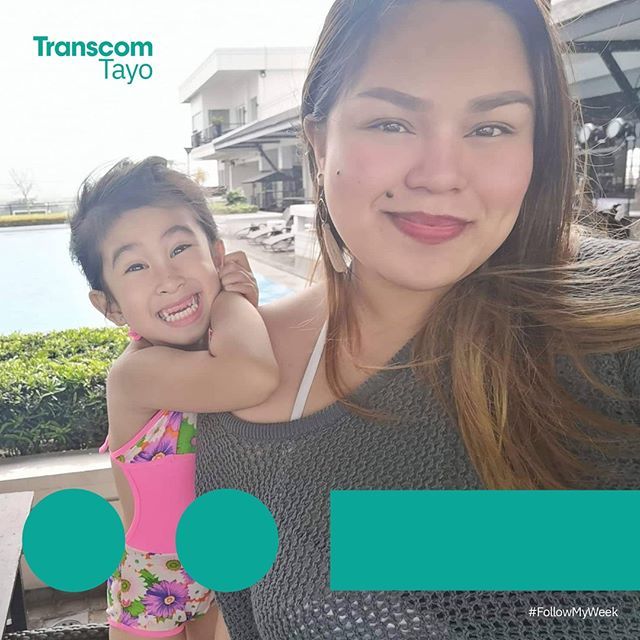 TranscomAsiaPH's tweet photo. No matter how busy my work is, I always make time for my loved ones. Here's our morning swimming sesh before we start our day! 🏊

#TranscomTayo #FollowMyWeek https://t.co/acYFu84pLf
