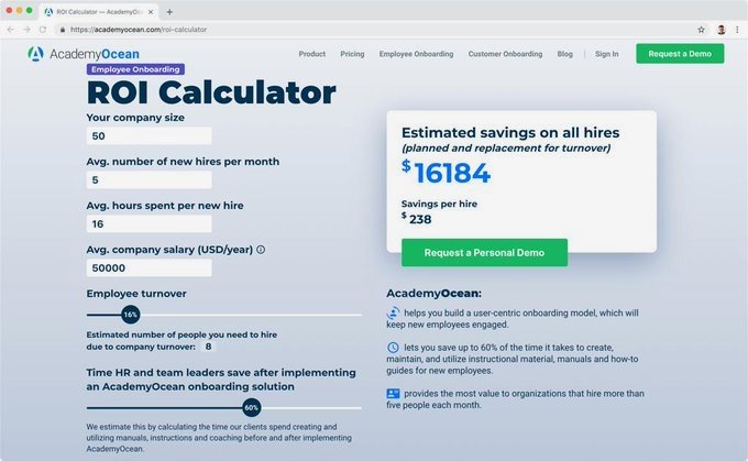 tips_human's tweet photo. We created a ROI calculator in order to show companies how much they will save up using academies for their employee onboarding.
Check it here https://t.co/axNqqhk7BC https://t.co/0PEsjTd41y
