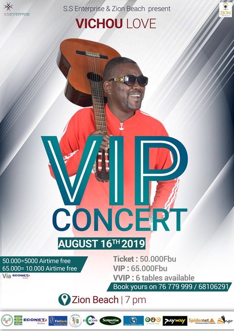 DSindihebura's tweet photo. #Burundi:Les artistes bdais #MBData et #VichouLove seront aussi présents au #VIPCONCERT de @DiamondPlatnumm
organisé par #SS_Enterprise et #ZionBeach ce vendredi au Zion Beach à 19h. Les tickets sont déj en vente 50.000Fbu et 65.000Fbu. Réservation VVIP au 76779999 @sultanate311 https://t.co/Pqrbb4YpDG
