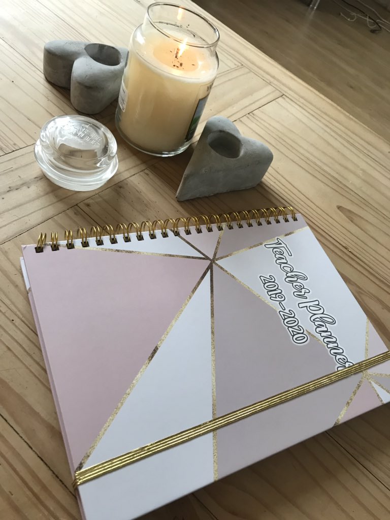 A rainy morning brightened by my new beautiful teacher planner! Can’t wait to start my dream job in 3 weeks 👩‍🏫 📚🌟 <a href="/TPositiveTC/">Positive Teacher Co.</a> thank you!