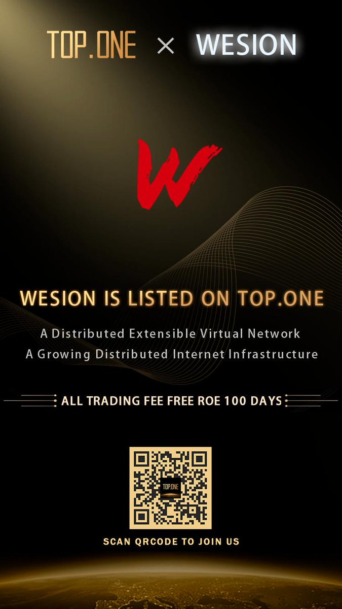 TOPONE_2017's tweet photo. https://t.co/bqy67DoYQ4 has listed Wesion and open trading for WESION/USDT trading pairs at August 14th 16:00 (UTC+8). Looking forward to your participation! https://t.co/wy7FJOSsN1