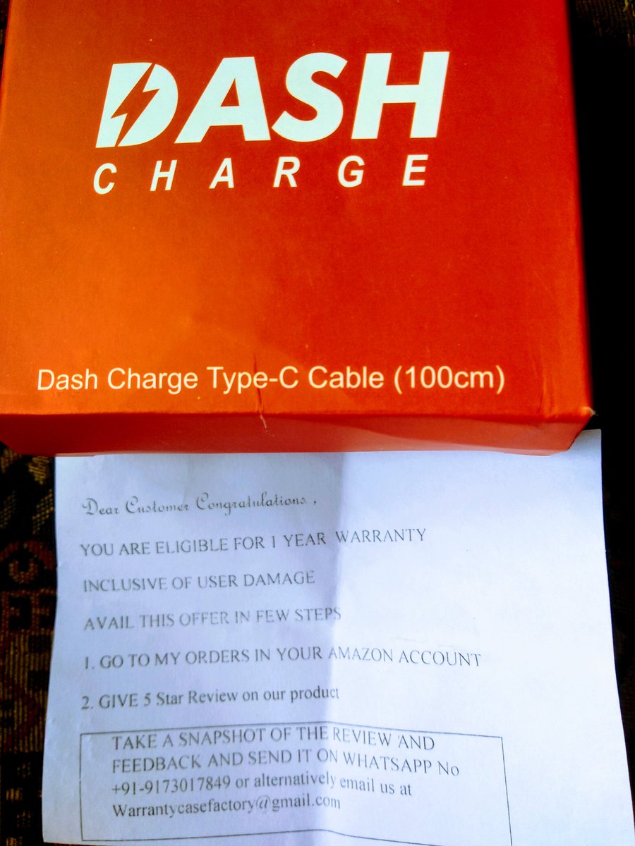 kpvineeth's tweet photo. Purchased USB cable from @amazonIN
And this is the warranty card I got from the box.
Look at the conditions for availing warranty 😂😂😂
Warranty only for those gave 5 star ratings...
#AmazonIndia #Amazon #DashCharge #WarrantyTerms https://t.co/d5mczd66xX