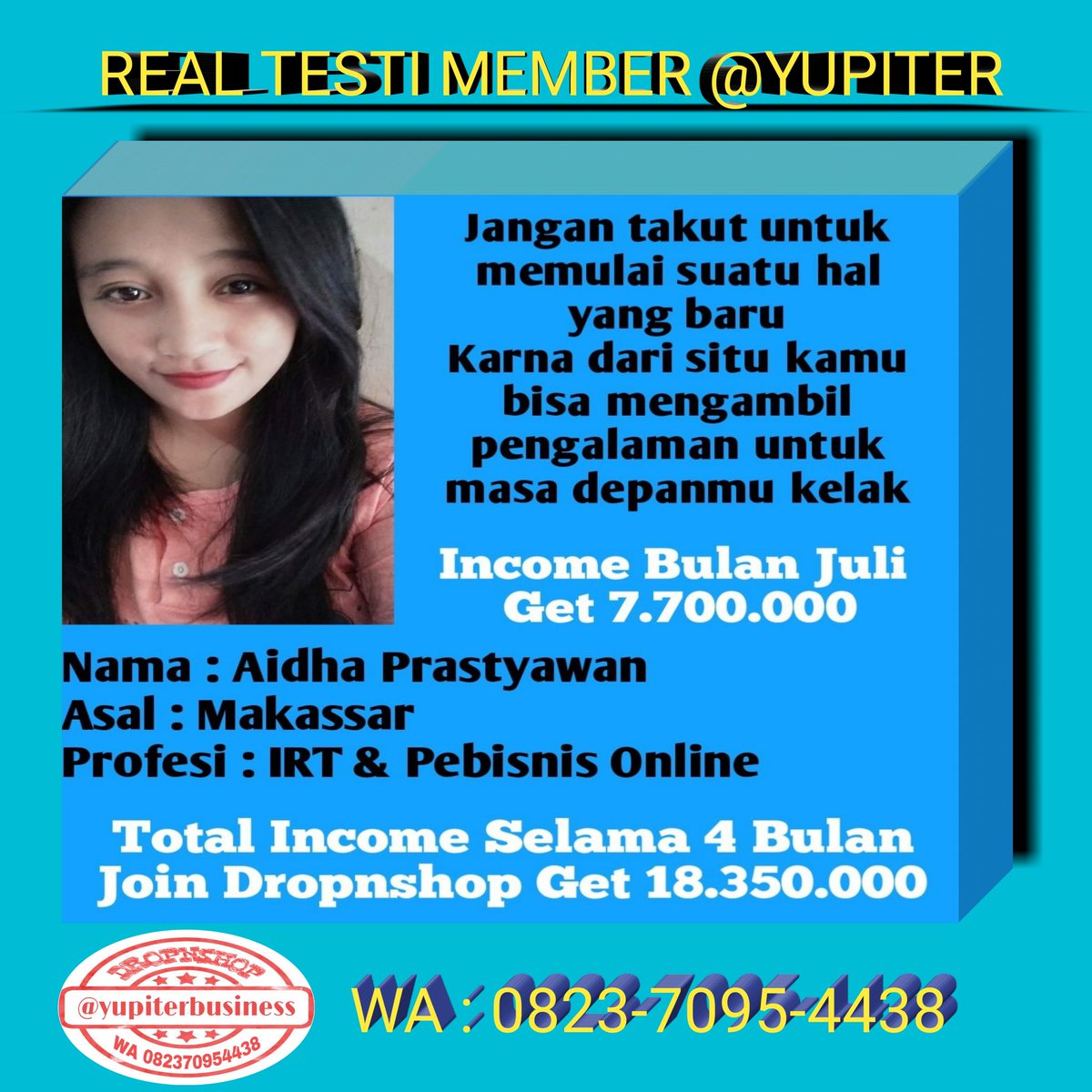 yupiterbusiness's tweet photo. REKOMENDASI BISNIS!!! Mau kerja sampingan modal HP dan Sosmed??
Buat ngisi waktu luang mu 😁😁
Disini kamu bisa
✔ Punya penghasilan 350ribu perhari - 10 Juta perbulan
✔ Gak ngerepotin orang tua lagi
✔ Nambah ekonomi rumah tangga
Klik link 👉https://t.co/7jd4zkfdLB https://t.co/OySrjtkkxF