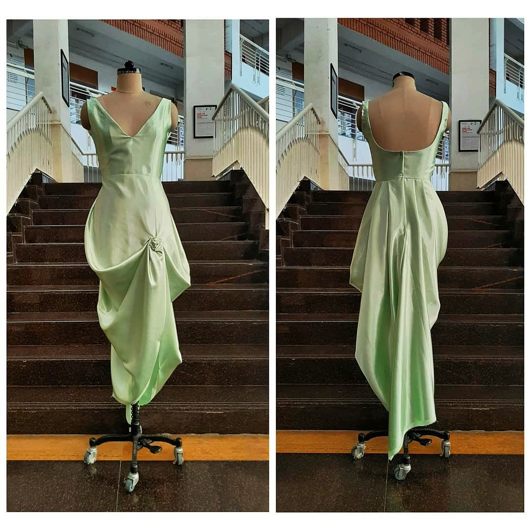 Exploring Cowls on Satin.

Designer: Tejal Pandith 
Module: Drape Design, Sem V