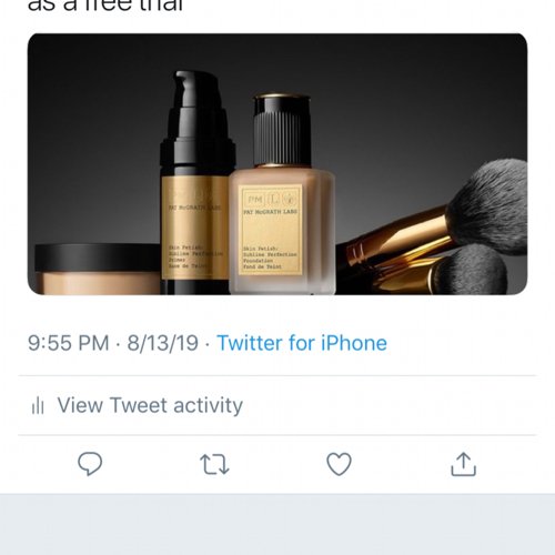 JuliaM_Rogers's tweet photo. @Influenster @patmcgrathreal #SublimeSkin #complimentary https://t.co/1T2LjgGg1Q