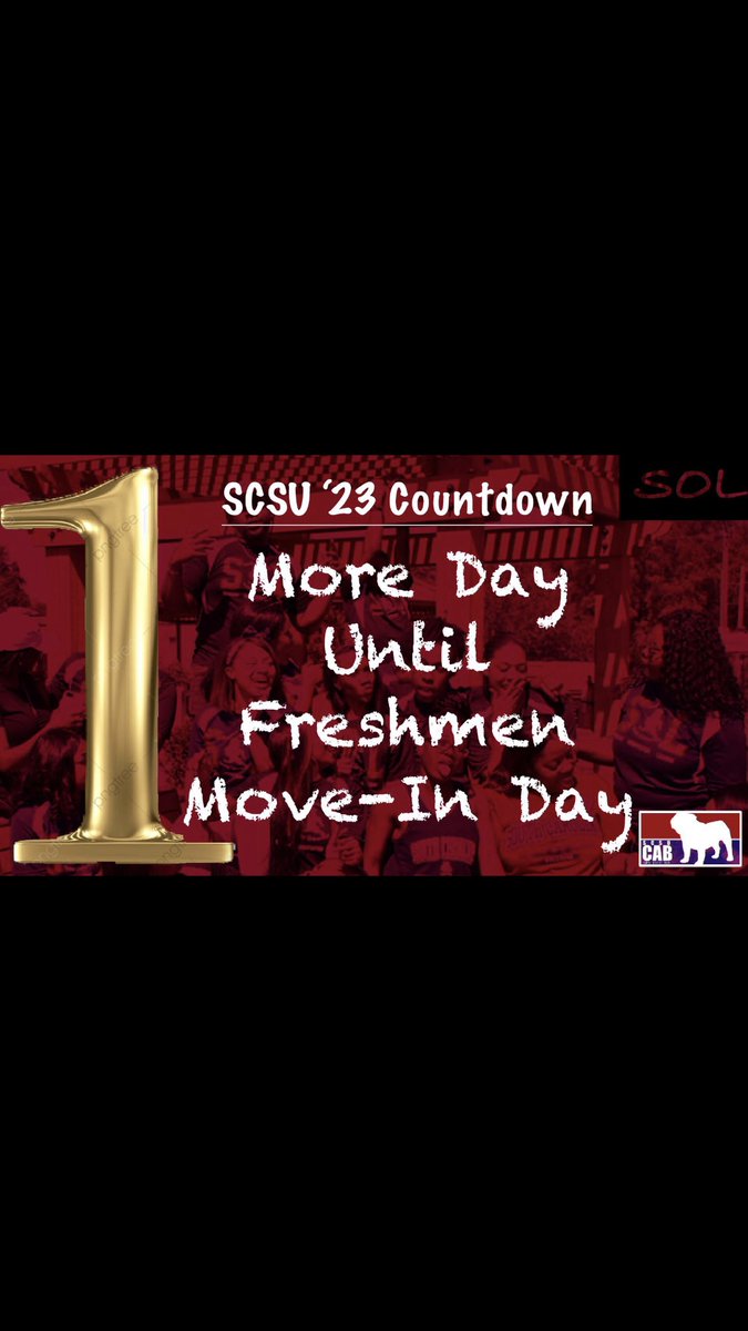 SCSU_CAB's tweet photo. •• #SCSU23 , #BulldogCountry is the PLACE TO BE 🐶🔴🔵 Welcome Week and Move-In Day BEGINS IN 1 MORE DAY 🚀 MARK YOUR CALENDARS 📆 &amp; Prepare For A LIFE CHANGING Experience ‼️Welcome to THE P.O.U.N.D (Promoting Our University’s New Direction) 🐶🔴 https://t.co/756kL3XYEF