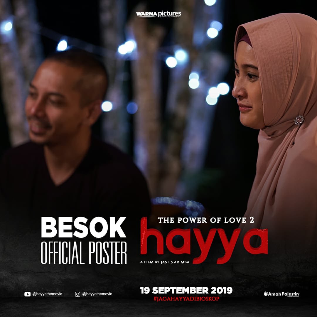 Bismillah, besok official poster film kami rilis nih.kepoin yaak?:) udah punya nama buat diajak nobar filmnya di bioskop di hari pertama tayang 19.09.19 nanti?😁 #hayyathemovie