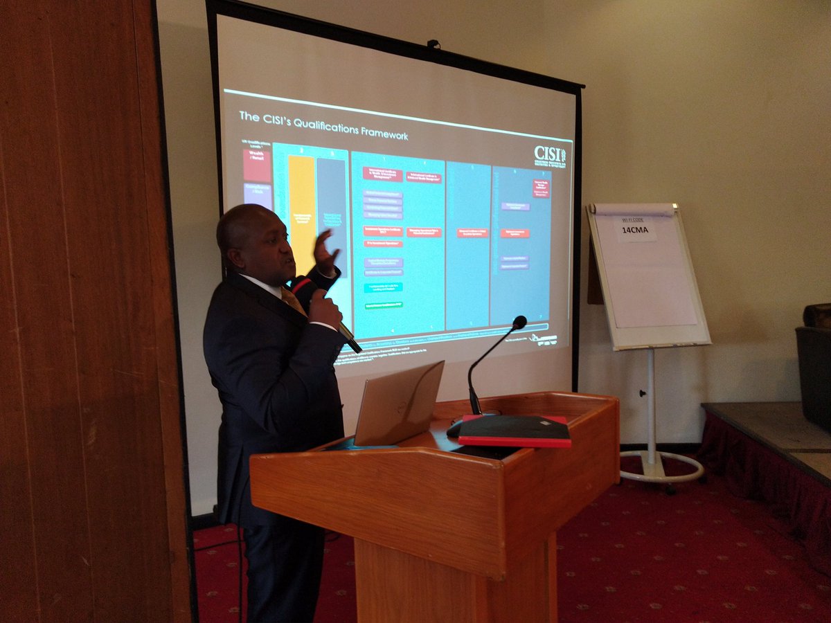 CmaUganda's tweet photo. .@CISI official, @KimaciaGitau talks about the #CISI progression for individuals and firms. The qualifications framework can also be accessed on the @CISI website. https://t.co/tNr5kMfCDN