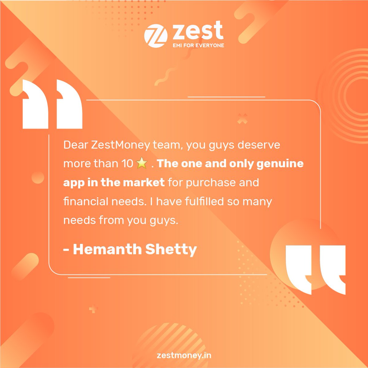 ZestMoney's tweet image. Aww. You're the real star 🌟
#MumkinMoments #CustomerSpeak #UserLove #Testimonial #HappyCustomers
zestmoney.in