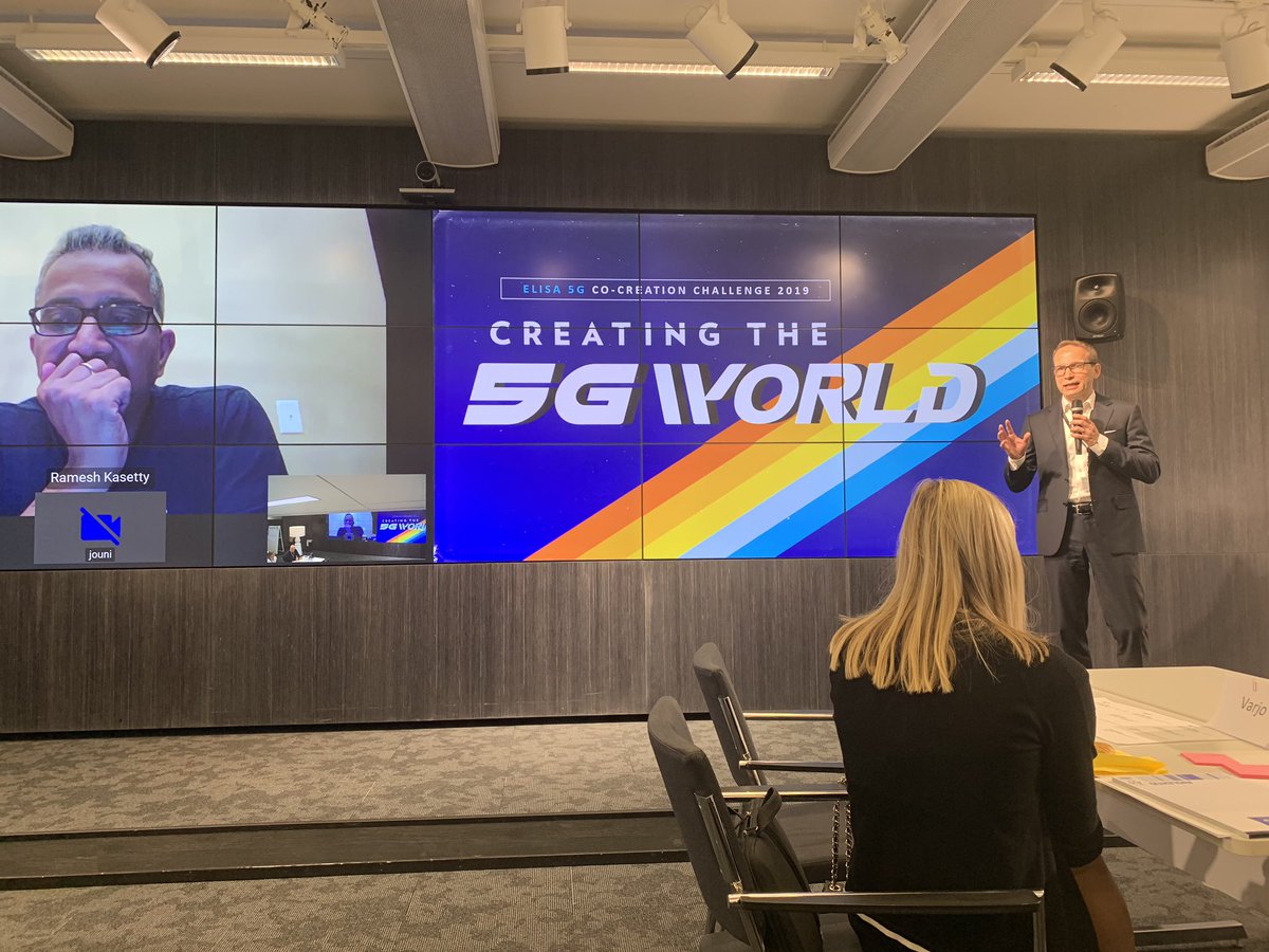 sakus1's tweet photo. @Pentikainen opening the @elisa 5G co-creation challenge workshop. Very excited to be here! https://t.co/JxoggOoIL7