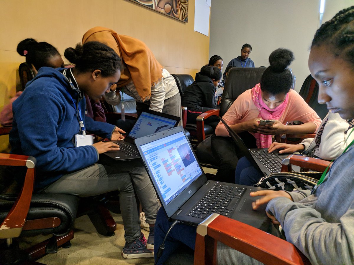tamrefrank's tweet image. Final week @AGCCIAfrica and the #AfricanGirlsCanCode are polishing their projects. They are having interesting debates with phrases like:
&amp;gt;less is sometimes more
&amp;gt;the deadline is important
&amp;gt;How do we improve this!

@ITUROAfrica 
@unwomenafrica 
@_AfricanUnion 
#WeCodeAfrica