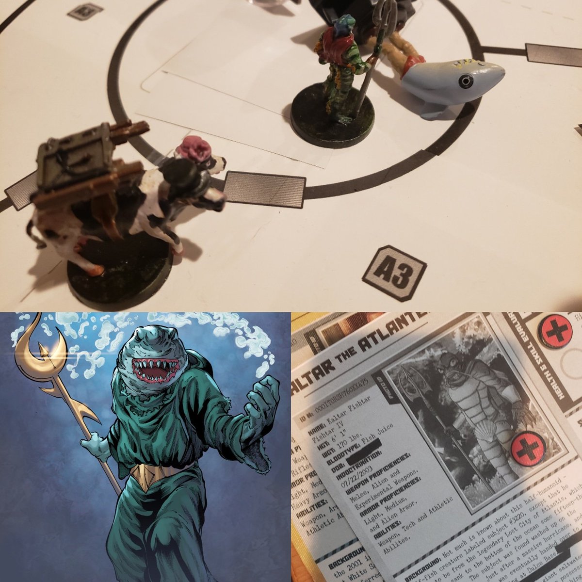 sentient_cow's tweet photo. Lots of expansion playtesting this week! The dreaded Sharkasarus went down this time! 

#escapefromdulce
#secretunknownstuff
#attackonatlantis
#dungeonsanddragons
#tabletopgames 
#sentientcowgames https://t.co/zflJQoZxdj
