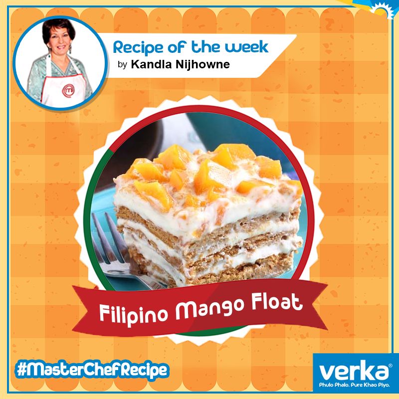 Verka_Coop's tweet photo. Recipe of the Week: Fruity from Filipino
The tasty recipe of Filipino Mango Float by our #MasterChef Kandla Nijhowne is up on our facebook page!
Check it out here: https://t.co/IJw7UxfyDO
#PureVerka #VerkaMilkfed #TheMasterChefRecipe https://t.co/ySUbEQB5Ru