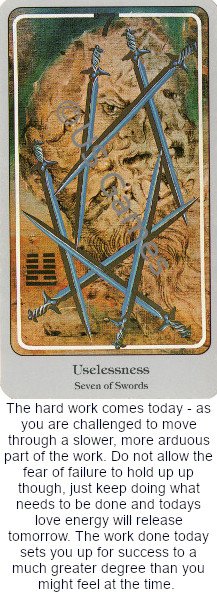 ZabethIestyn's tweet photo. #Tarot #Guidance for Wed from #Haindl. 7 swords https://t.co/RbRlWLj5aF https://t.co/IOBEF2Yv6f