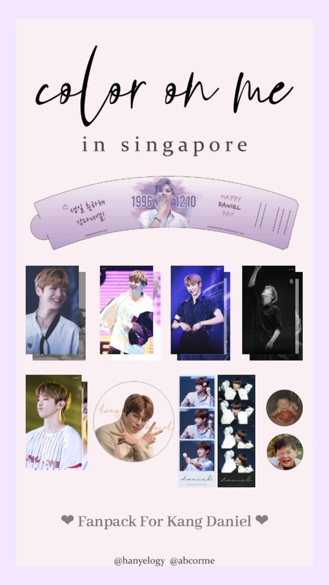 abcorme's tweet photo. ＦＡＮＳＵＰＰＯＲＴ ♡

➖

Giving away fanpacks for free (literally) with @hanyelogy on 16AUG!

Exact location will be tweeted out on d-day, see you there! :D

#KangDanielinSG #ColorOnMeinSG #KangDaniel #강다니엘 https://t.co/Hz8mzdvDEY