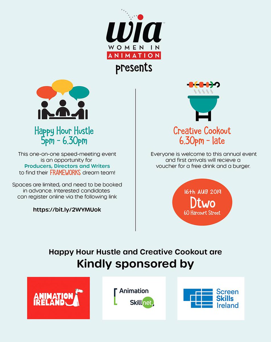 Wia_Ireland's tweet photo. Looking forward to seeing everyone on Friday! Remember, even if you aren't coming to Happy Hour Hustle, the Cookout is open to everyone! https://t.co/TtaOP6cY4G