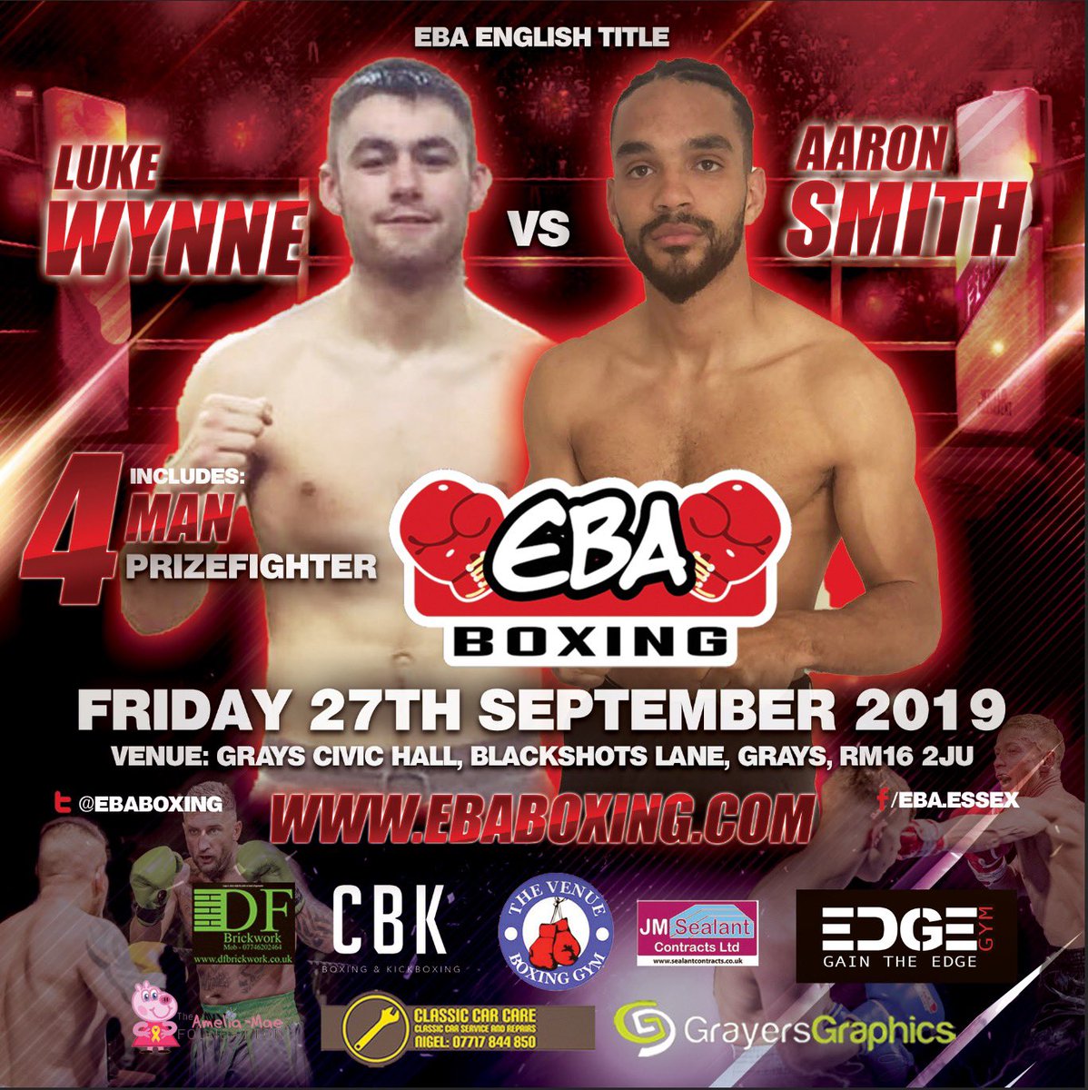 Ebaboxing's tweet photo. EBA BOXING IS BACK SEPTEMBER 27th AT AT GRAYS CIVIC HALL 🔥🔥 https://t.co/xwfNzJua8d