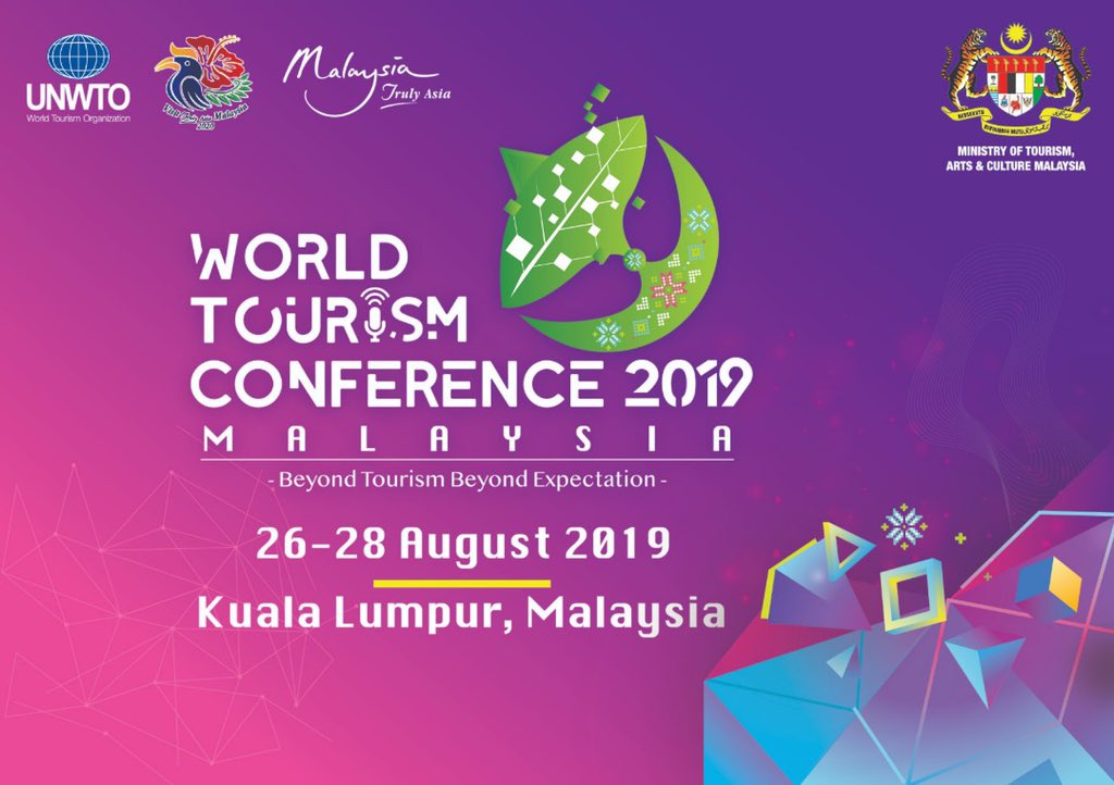 MyMOTAC's tweet photo. World Tourism Conference (WTC) 2019 will take place at the Shangri-La Hotel in Kuala Lumpur, Malaysia on 26 - 28 August 2019. The theme of the WTC 2019 is “Beyond Tourism – Beyond Expectation”.

#MyMotac #MalaysiaTrulyAsia #SeniBudaya #VisitMalaysia https://t.co/TjWlXNBZrr