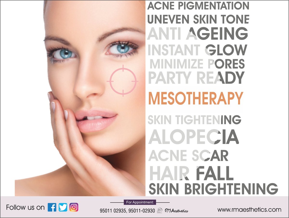 RMAesthetics's tweet photo. Get Mesotherapy For Beautiful Hair and Skin! Consult with our specialist today! https://t.co/xD0BUnxKzg #skincare #acne #dermatologist #pigmentation #rmaesthetics #skinspecialist #hairfall #glowingskin #antiageing #alopecia #mesotherapy #brighteningtreatment https://t.co/rffkczZXRy