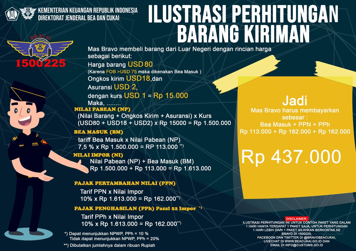 bravobeacukai's tweet photo. @helmproyek @beacukaiRI ada 2 aspek: aspek fiskal dan aspek lartas (larangan dan pembatasan). Aspek fiskal silakan lihat ilustrasi dibawah ini, sedang aspek lartas, barang impor harus dalam keadaan baru sebagaimana pasal 47 uu perdagangan no 7 tahun 2014 ~drn https://t.co/ZwAG15WaHu