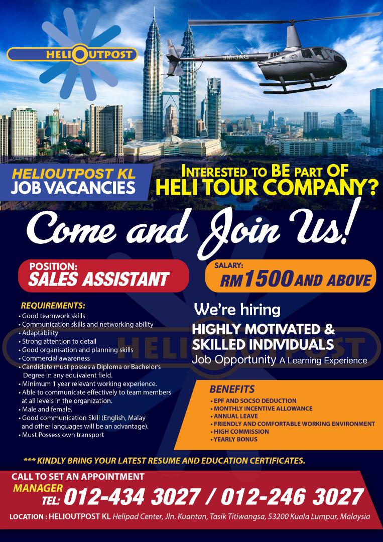 Helioutpost Malaysia On Twitter Vacancy Join Us Now