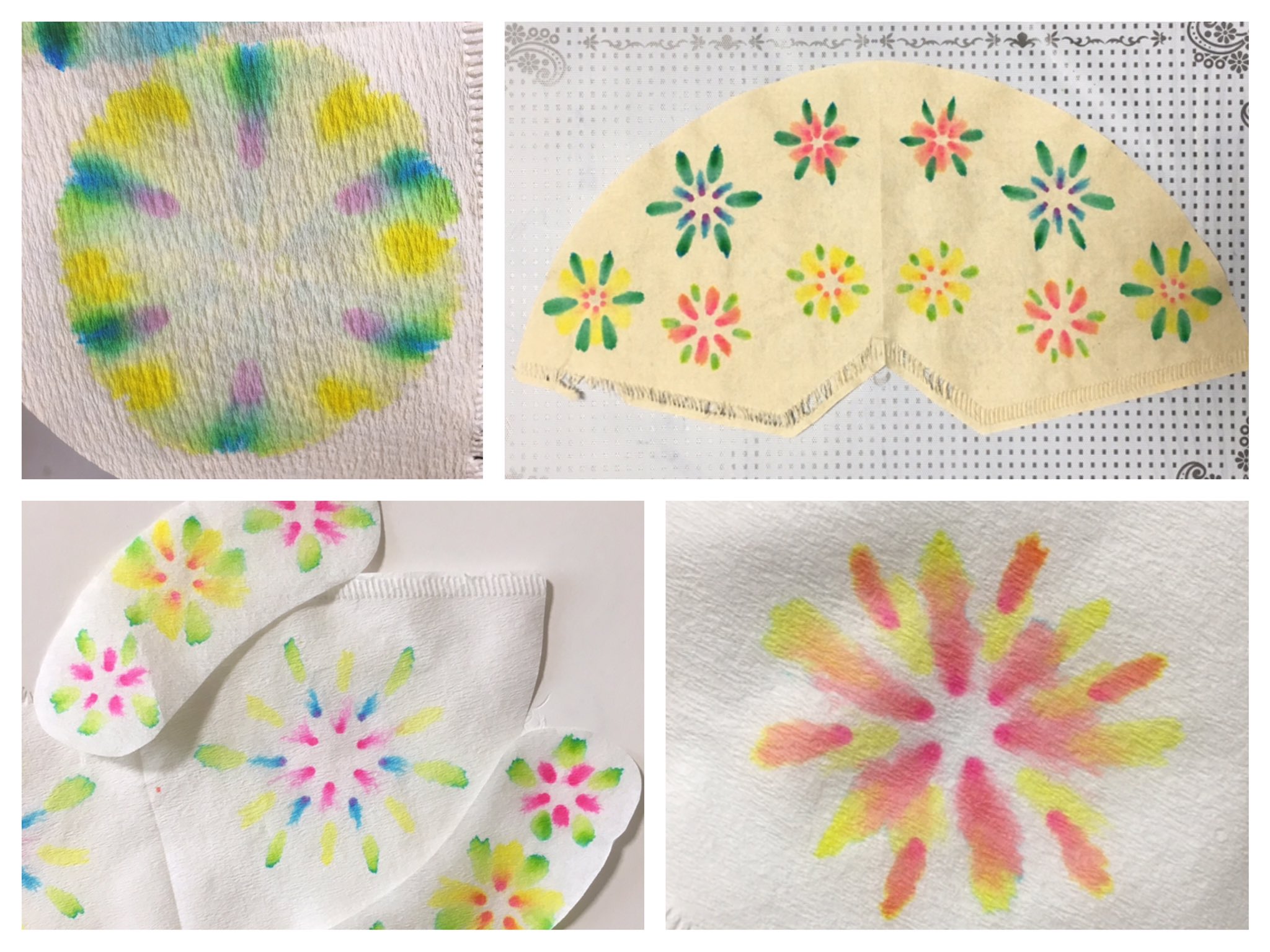 Twitter 上的 田川にこ お花みたいな模様作るのが楽しくて コーヒーフィルター 水性ペン にじみ絵 T Co C1kmltvvbz Twitter