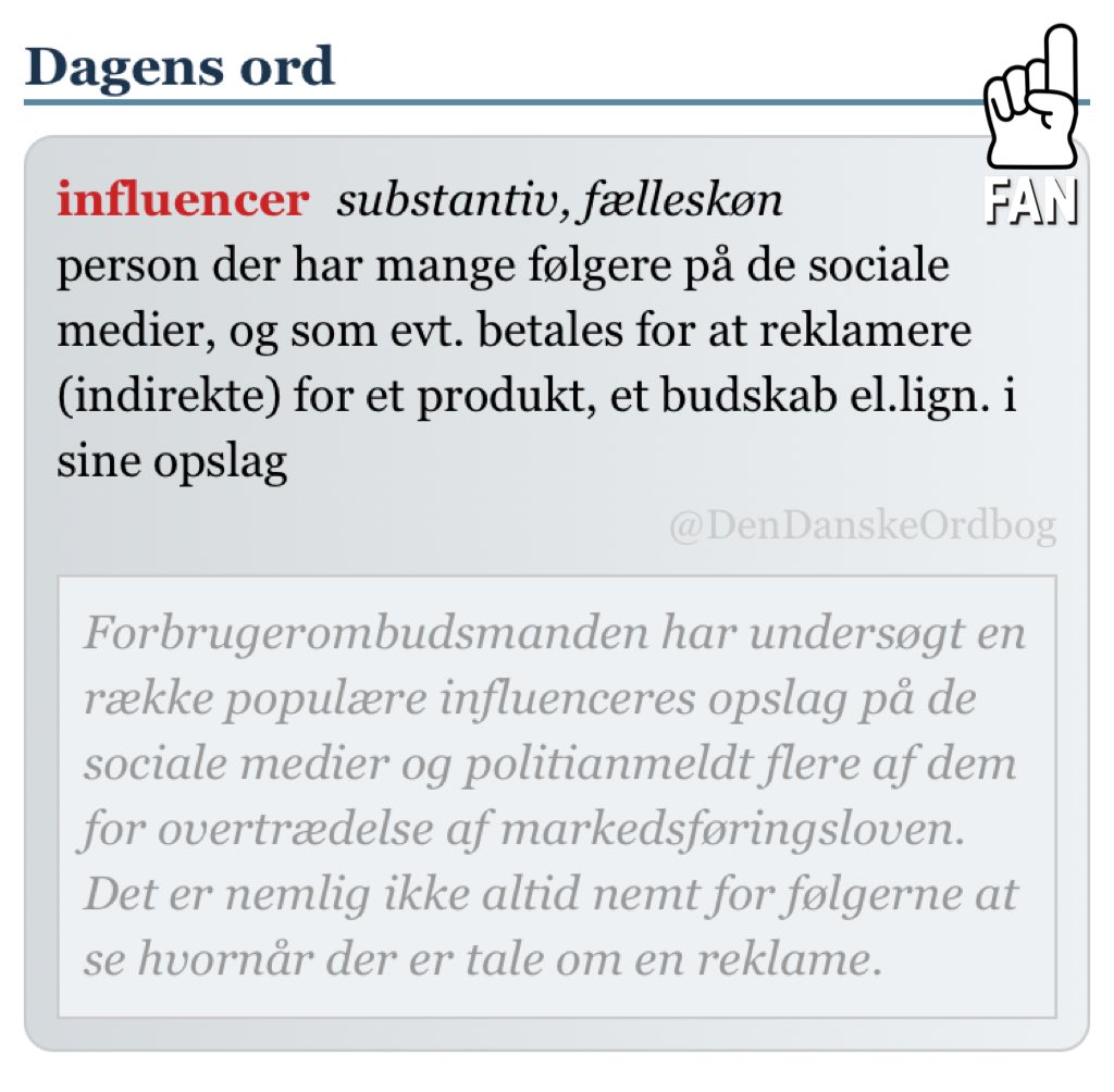 DenDanskeOrdbog's tweet photo. #netikette #skjultreklame #dkmedier #forbrugerombudsmanden #dagensord #dksprog https://t.co/WkqVdUYtzC