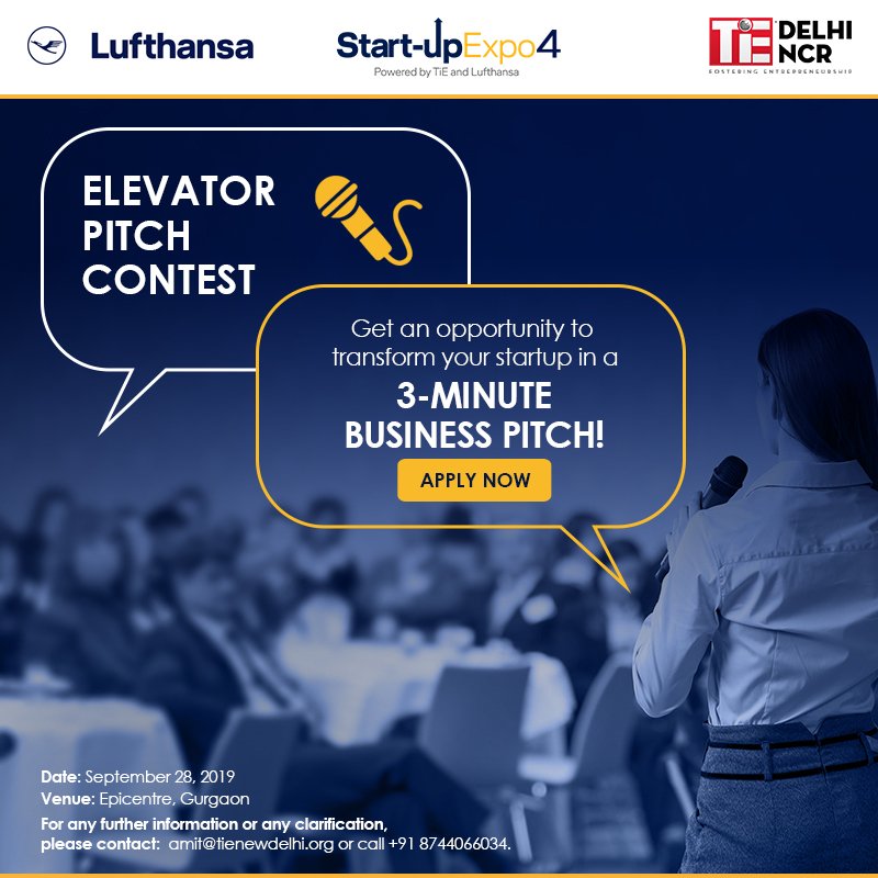 TiEDelhi's tweet photo. Tomorrow is the final chance to enter the #ElevatorPitchContest for Start-ups! Don't miss this opportunity to win access to #investors, #mentors and a ticket to a global #entrepreneurship program at #CambridgIgnite. #EnterNow , click here https://t.co/ndV947mJV6 
 #LHStartupExpo https://t.co/QnaffWPQmD