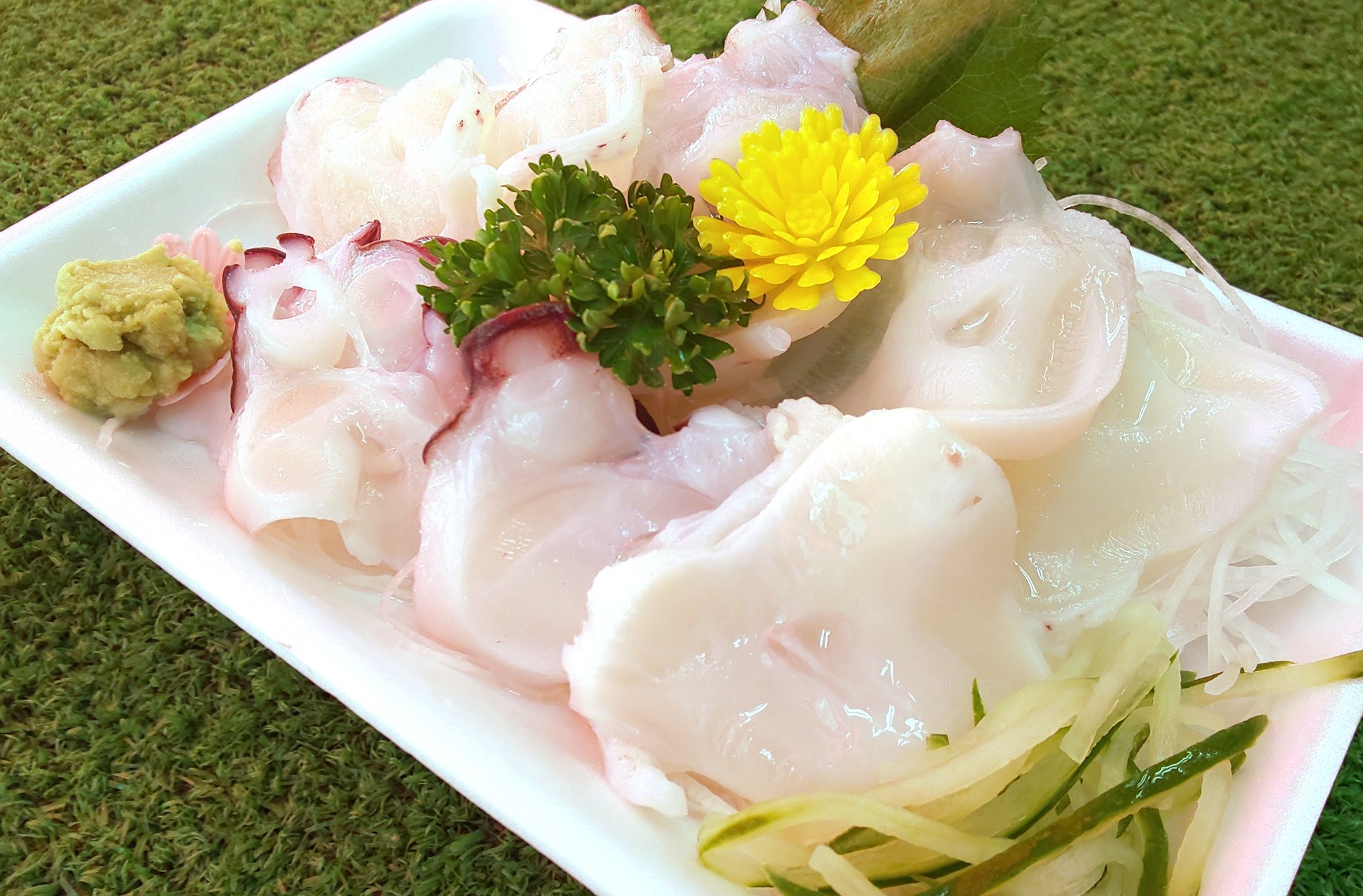 練馬 丸川水産 1up Yasu ありがとうございます おっ 通ですね 吸盤ファンいるんですよね 生蛸 生タコ 生たこ タコ刺 たこ刺 蛸 たこ タコ 水タコ 蛸足 練馬 練馬お刺身 蛸刺身 タコ刺身 たこ刺身 魚屋 丸川 魚 刺身 お造り