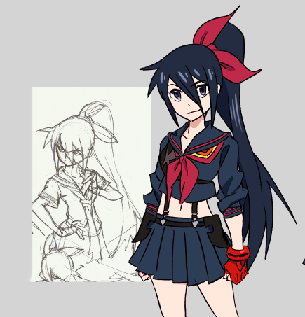 MatoiRisu's tweet photo. I edit Ryuko with the hairstyles she had in early designs https://t.co/nVgfGnCYRF