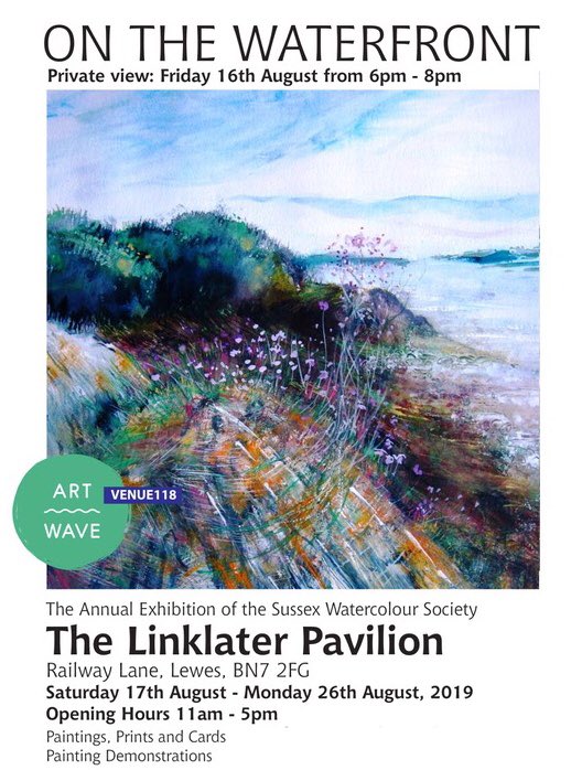 1971SWS's tweet image. The Sussex Watercolour Society annual exhibition begins this Saturday @thelinklaterpavilion in Lewes as part of @artwavefestival. See you there! @#SWSannualexhibition2019 #sussexwatercoloursociety #watercolour #watercolourpainting #artwavefestival sussexwatercoloursociety.com