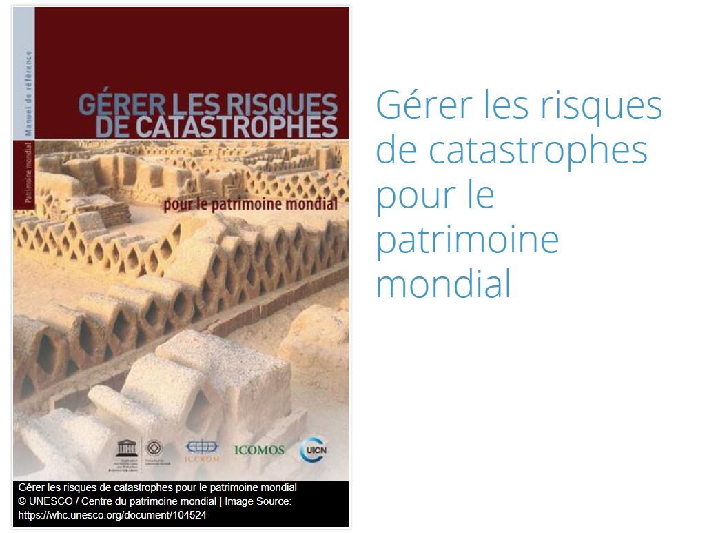 BouclierBleu's tweet photo. 🚨Manuel de l'@UNESCO_fr gratuit et téléchargeable : méthodologie et processus de gestion des risques liés aux catastrophes sur des biens du patrimoine mondial, culturel et naturel.⤵️

#TeamPat #TeamConservation #PlandePrevention #risque 

https://t.co/zFBIZg2I6y https://t.co/FdySc3qGcP