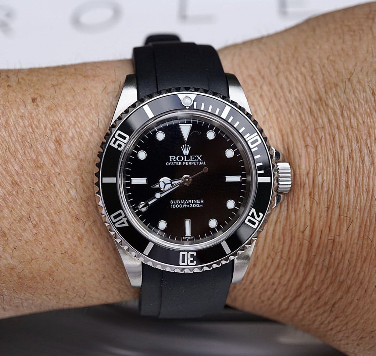 rolex submariner no date rubber strap