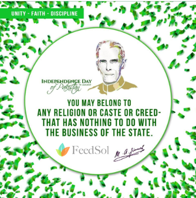 FeedSol's tweet photo. Our #IndependenceDay is a symbol of peace and harmony. Its a day marked to celebrate the individuality of each religion, race and creed residing within it. It’s a victory of right over wrong and on this day #PakistanStandsWithKashmir and will be their voice https://t.co/xxIxhf0bch