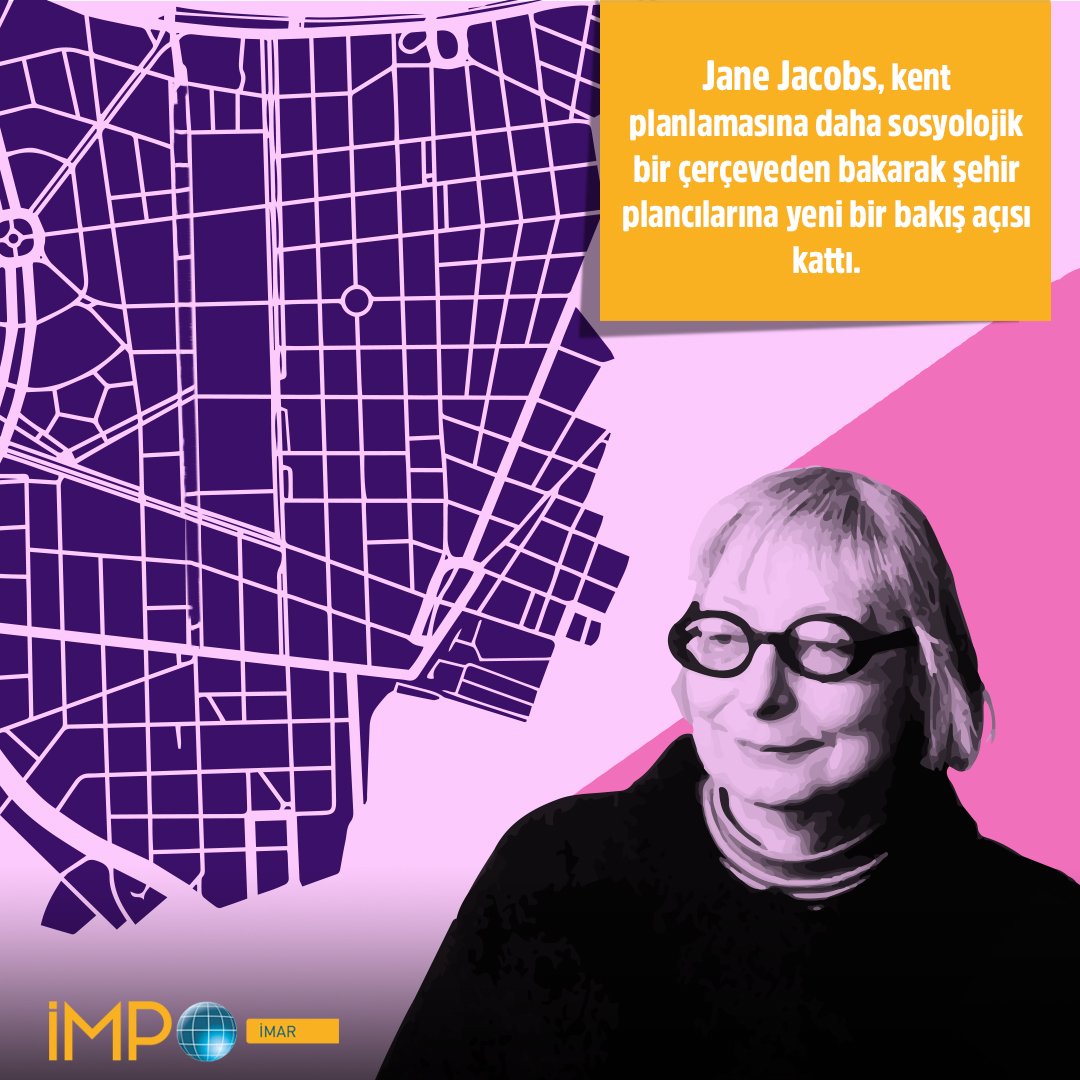 Jane Jacobs şehir ve insan ilişkisini ortaya koymuş, şehir ve insan için doğru olanın ayrımını belirleyerek, insan hayatına olumsuz etkisi olan şehir planlamalarına karşı çıkmıştır. #janejacobs #şehirplanlama