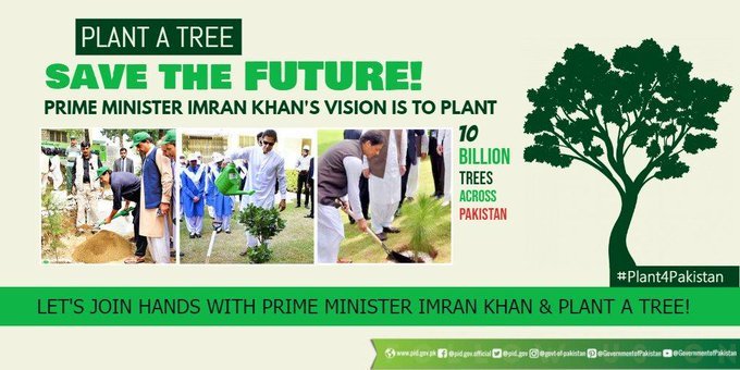 GovtofPakistan's tweet image. Plant a Tree, Save the Future 🌳🇵🇰
Pakistan is planting 10 billion trees under the leadership of Prime Minister Imran Khan. Let&apos;s join hands for the success of biggest-ever Plantation drive to protect the environment for our future generations. 
#IndependenceDay #Plant4Pakistan