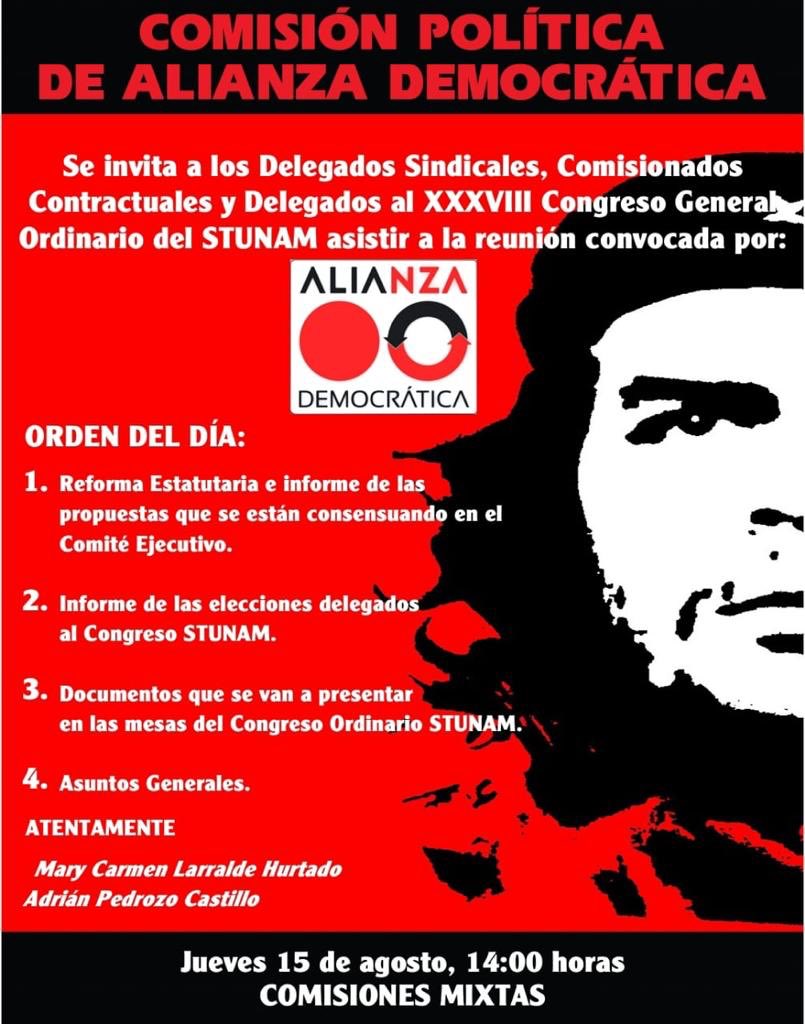 pedrozocastillo's tweet photo. #Unam #Stunam #SomosAlianza https://t.co/F3oc5wNOBe