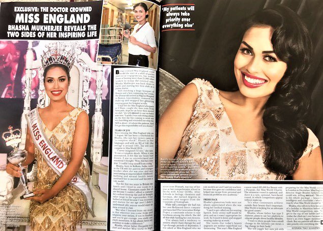 Don’t miss the new Miss England #bhashamukherjee in this weeks <a href="/hellomag/">HELLO!</a> OUT Now 🏴󠁧󠁢󠁥󠁮󠁧󠁿
#missengland #missworldengland #beautyqueen #doctor #morethanjustaprettyface 
#englandsonlyentrytomissworld <a href="/MissWorldLtd/">Miss World</a>