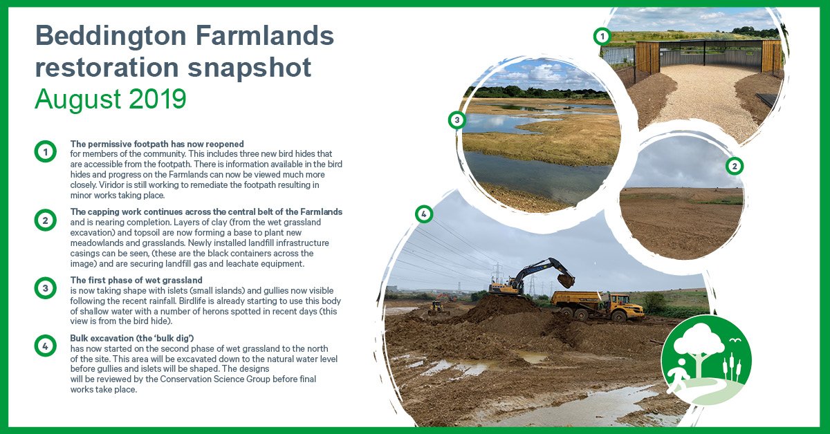 Please enjoy/share our third snapshot of restoration progress at the Beddington Farmlands. We'll continue to share snapshots in the coming months as we continue to progress along the roadmap. Discover more: ow.ly/xXbB50vsY86 🐦🍃♻️💚🌏