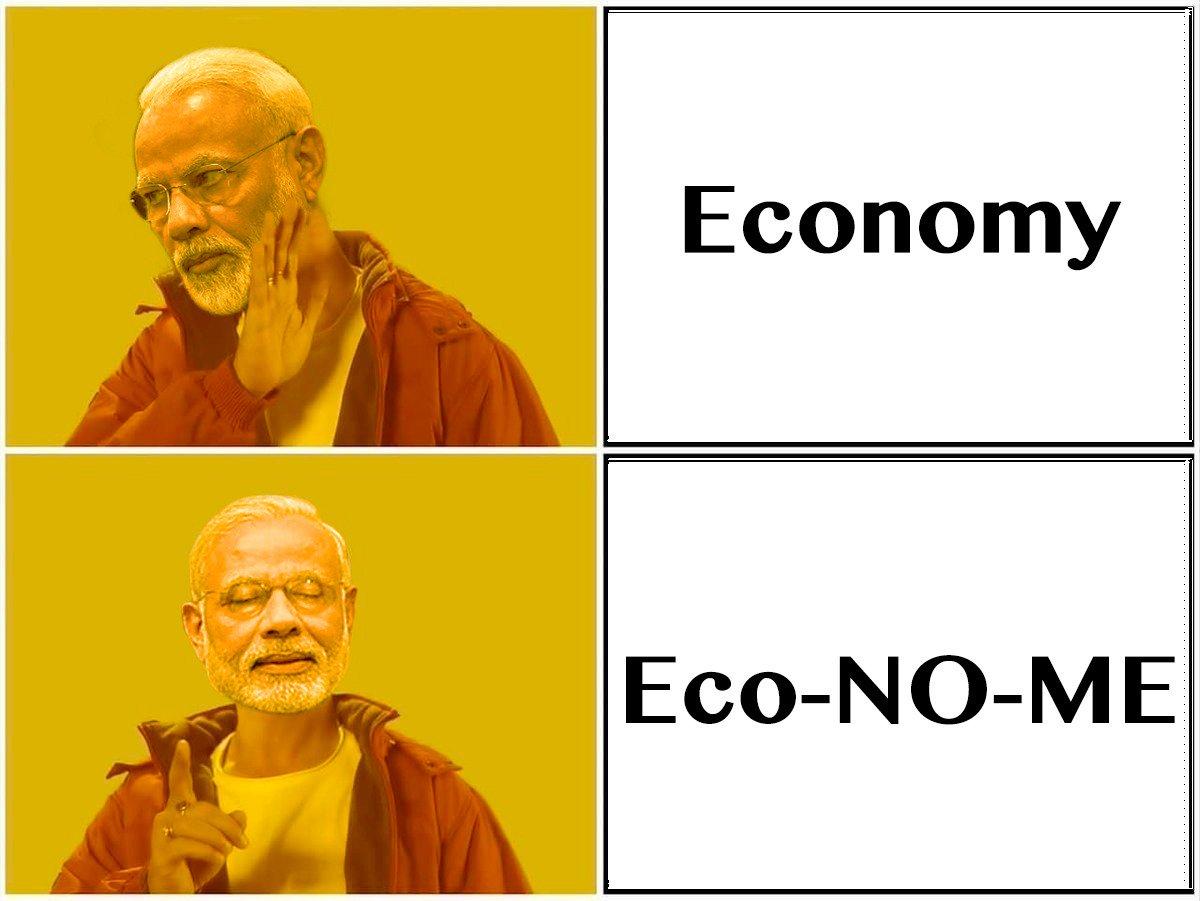 GauravSharmaINC's tweet image. #ModiLogic: If there is no economy left, I won&apos;t have to worry about fixing it! 

#EconomyDhwastBJPMast