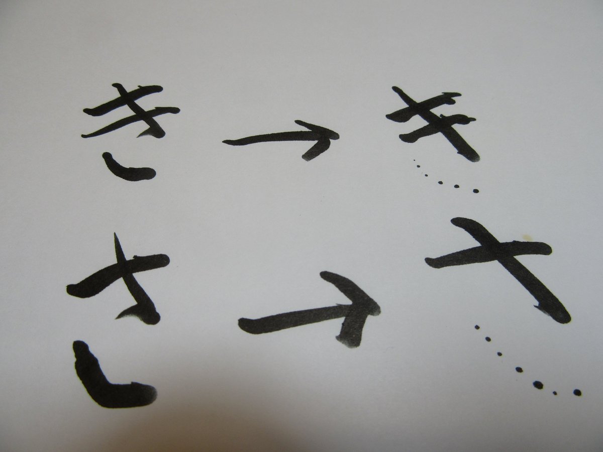 川崎ヒロユキ 子どもの頃に使ってたカタカナの サ の字 ある日 サ の字を忘れてしまい 平仮名の き がカタカナになると キ になるのだからというトンデモ理論で産み出しました 子供の頃の勘違いをあえて言おう