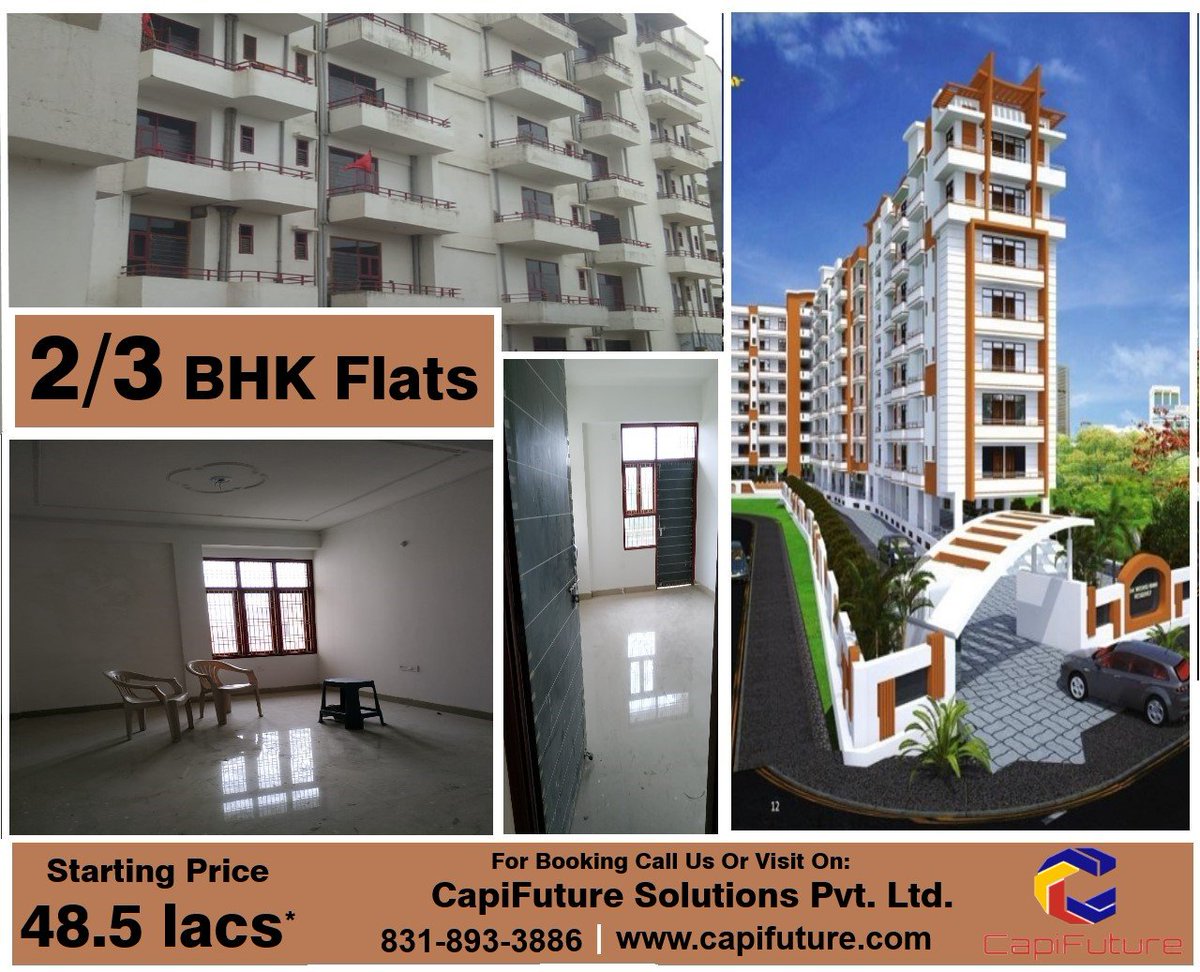 Capifuture_Pvt's tweet photo. #Ready to Move #On Road Project #Prime Location
#Book 2/3 BHK Flats #Limited Inventory
For Booking call us or visit on
Contact No: 831-893-3886
Website: https://t.co/3uF7bUGOy3
Email: capifuture.pvt.ltd@gmail.com https://t.co/9uOFhzOZO8