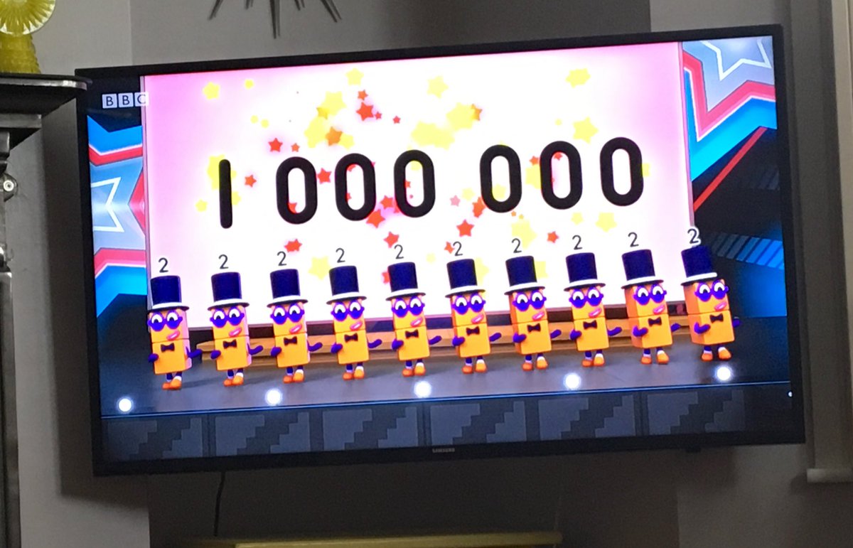 Allatsea4's tweet image. .@CBeebiesHQ Numberblocks has reached a million!! 

(Hope it hasn’t #JumpedTheShark!)